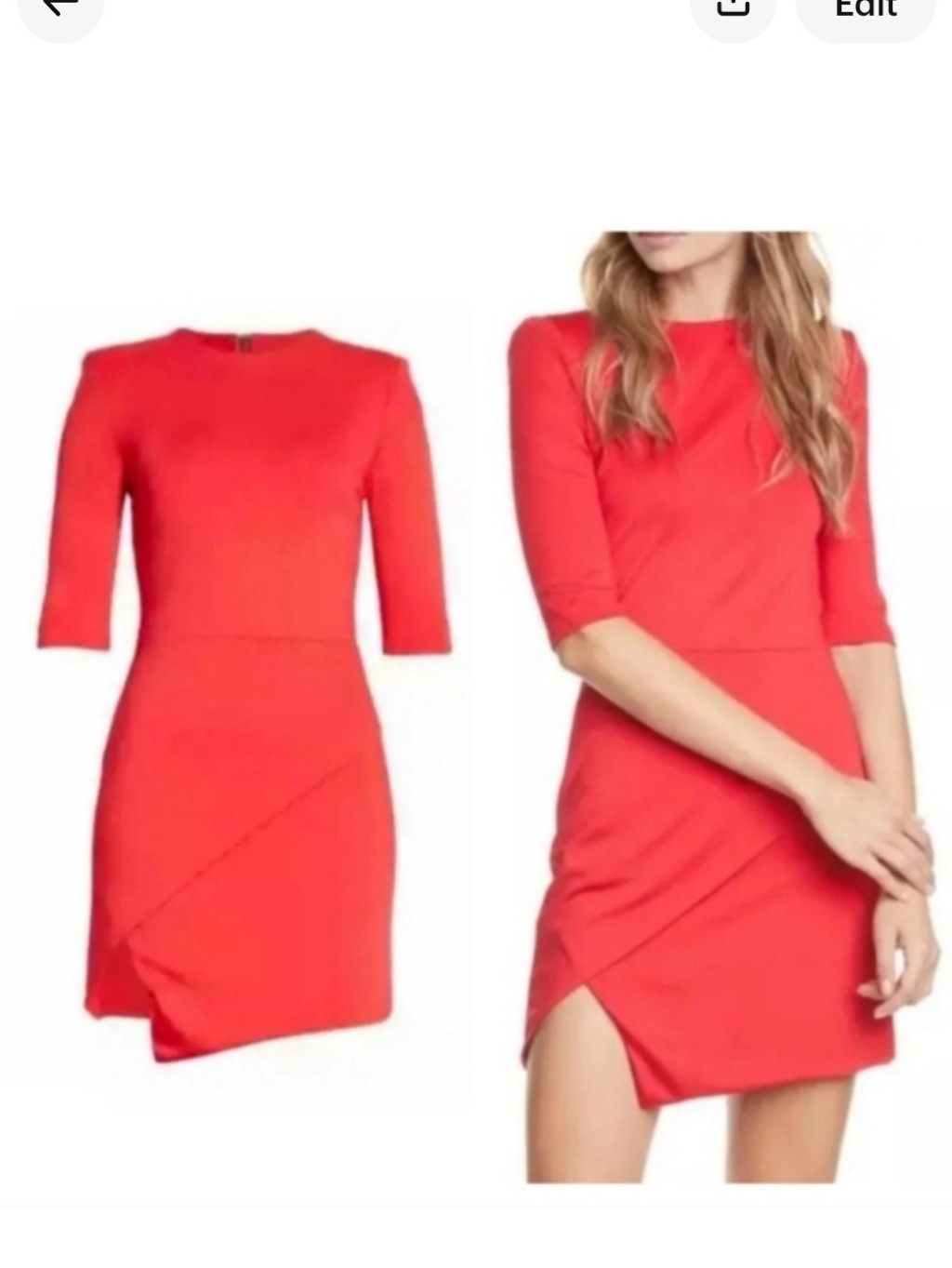 Alice + Olivia Nova Asymmetrical Mini Dress Size 8